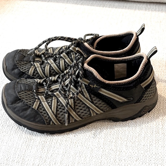 Chaco Shoes - Chaco Women’s Black and Olive Athletic Shoes Size 9